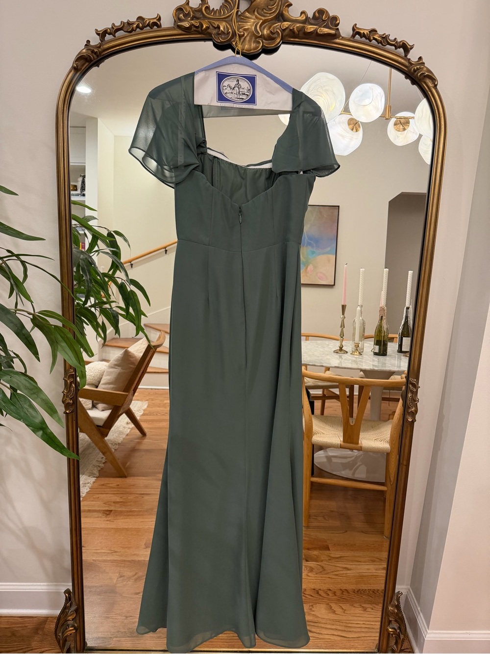 Azazie Saige A-Line Off the Shoulder Chiffon Convertible Evening Dress - Picture 10 of 10